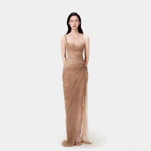 MONTSAND MARA DRESS IN BROWN